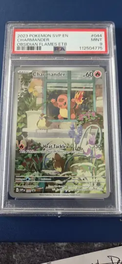 2023 POKEMON SVP OBSIDIAN FLAMES ETB PROMO #044 CHARMANDER PSA 9 - Image 1