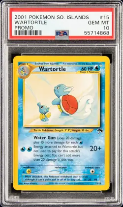 2001 POKEMON SOUTHERN ISLANDS PROMO #15 WARTORTLE PSA 10 - Image 1