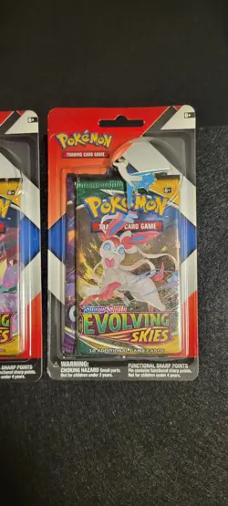 2x Pokemon Evolving Skies & Chilling Reign 2 Pack Blisters & Pins SEALED Lot A - Image 3
