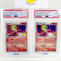 PSA 10 Pokemon Gardevoir EX Holo 25th Anniversary Promo Set JAPANESE + ENGLISH V - Image 1
