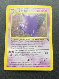 Gengar 5/62 Fossil Holo Rare Pokemon TCG WOTC 1999 HP - Image 1