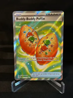 Pokemon TCG Buddy-Buddy Poffin #167/132 Full Art Mega Evolution NM/M - Image 1