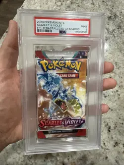 2023 Pokemon Scarlet & Violet Pack Terastallized Gyarados Art PSA MINT 9 - Image 1