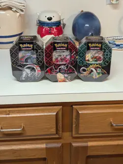 Pokemon TCG Scarlet & Violet Paldean Fates Collector Tins Set (Lot of 3) - Image 1