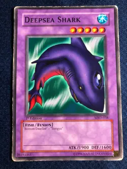 YUGIOH! METAL RAIDERS DEEPSEA SHARK #MRD-038 1ST EDITION COMMON - Image 1