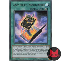 Yugioh Abyss Script - Abysstainment BLLR-EN013 Ultra Rare 1st Edition NM - Image 1