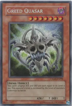 Yugioh Greed Quasar CRMS-EN098 Secret Rare NM - Image 1