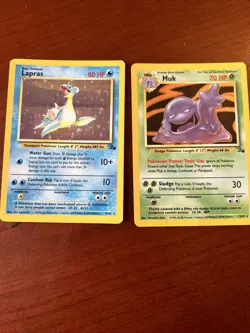 Pokemon TCG 1999 Fossil Rare Holo Lapras Muk 22Card Bundle Vintage Collector Set - Image 1