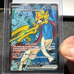 Hops Zacian ex 176/150 Journey Together (JTG) NM Full Art Pokemon Card NM - Image 1