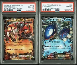 PSA10 Groudon EX Kyogre EX XY Pokemon Card Japanese - Image 1