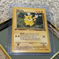 1st Edition Pikachu | WOTC ‘99 Vintage Pokemon TCG Card | ~NM Jungle Set #60/64 - Image 1