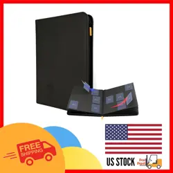 Elegant 9 Pocket Black Card Binder with Zipper - Stores 360 Collectible Cards - Image 1