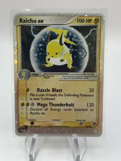 Pokemon TCG Raichu EX Sandstorm Holo Card 98/100 Ultra Rare Holo LP - Image 1