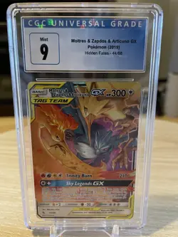 Pokemon Moltres Zapdos Articuno GX TCG Holo Card 44/68 CGC 9 - Image 1