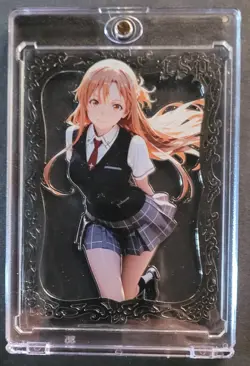 Goddess Story - Silver Metal Waifu Card - Asuna Yuuki - NUMBERED #/200 - Image 1