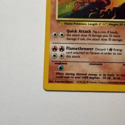 Flareon 3/64 Jungle Unlimited Holo Rare Pokemon Card TCG - Image 5