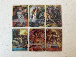 One Piece Card Lot of SEC ALT ART - NM English Luffey, Shanks, Gol.D.Roger Kaido - Image 1