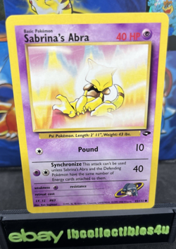 Sabrina's Abra 93/132 Gym Challenge Common Card WOTC Pokemon TCG LP Vintage - Image 1