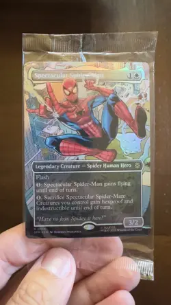 MTG Spider-Man: Foil Promo Borderless Spiderman Magic Marvel 0014 2025 STAMPED - Image 1