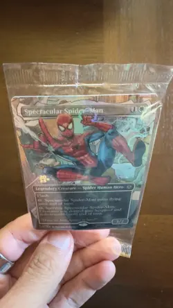 MTG Spider-Man: Foil Promo Borderless Spiderman Magic Marvel 0014 2025 STAMPED - Image 2