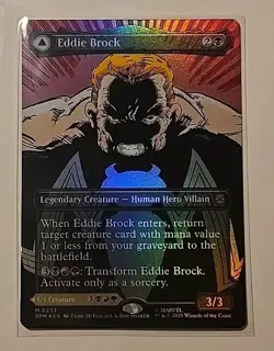 Eddie Brock/Venom (0233) (Borderless) FOIL MTG Marvel's Spider-Man M/NM - Image 1