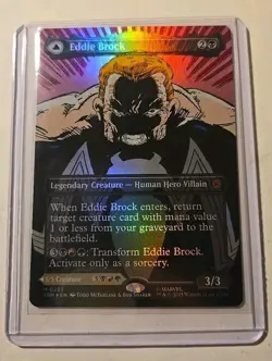 Eddie Brock/Venom (0233) (Borderless) FOIL MTG Marvel's Spider-Man M/NM - Image 4