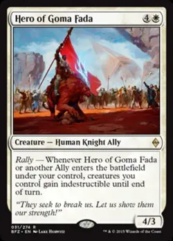 Hero of Goma Fada - Foil - Battle for Zendikar #031/274 MTG Magic The Gathering - Image 1