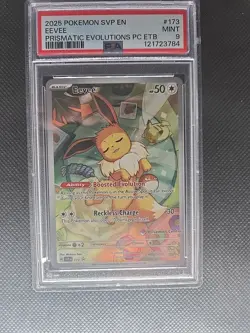 Pokemon Center Eevee Exclusive Stamped 173 Prismatic Evolutions Promo PSA 9 - Image 3