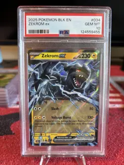 2025 POKEMON BLK EN ZEKROM EX PSA 10 Gem Mint - Image 4