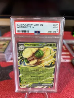 2025 POKEMON WHT EN WHIMSICOTT EX PSA Mint 9 - Image 3