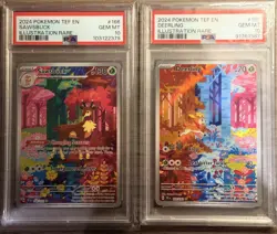 Pokemon Deerling 165/162 and Sawsbuck 166/162 temporal forces English PSA 10 - Image 1