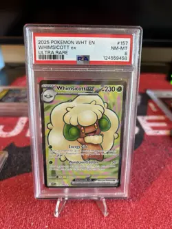 2025 POKEMON WHT EN WHIMSICOTT EX UR PSA 8 NM-MT - Image 3
