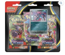Sealed Phantasmal Flames 3 Pack Blister PRESALE 11/14 Pokemon - Image 1