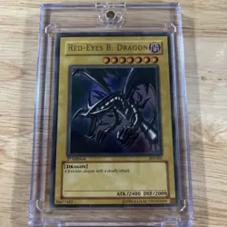 MP Yugioh Red-Eyes Black Dragon SDJ-001 1st Edition Holo Rare Yu-Gi-Oh! - Image 1