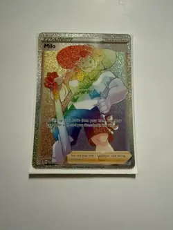 Milo 201/192 Rebel Clash NM Full Art Secret Rainbow Rare Pokemon Card - Image 1