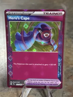 Hero's Cape 152/162 Ace Spec Trainer - Temporal Forces Pokemon Card - NM/M - Image 1