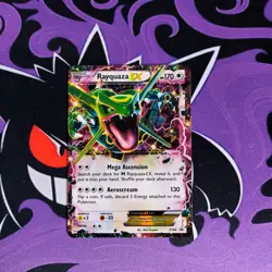 Rayquaza EX XY66 NM black star promo pokemon card - Image 2