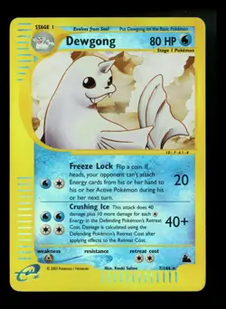 Dewgong 7/144 Skyridge 2003 Reverse Holo Rare Pokemon Card TCG - Image 1