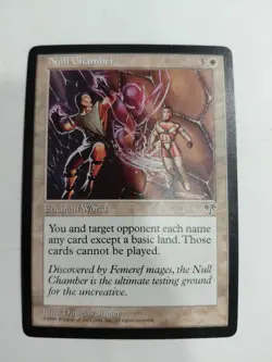 Magic: The Gathering Null Chamber Enchant World Card Mirage NM - Image 1