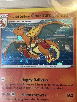Pokemon Special Delivery Charizard Trading Card SWSH075 PSA 8 Booty Swirl! - Image 2