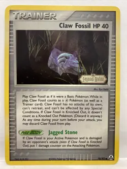 Claw Fossil 78/92 - Reverse Holo - EX Legend Maker Pokemon Card Light Play - Image 1