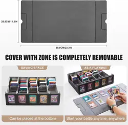 5-Row Trading Card Storage Box, Portable 3900+ MTG Deck Box with Removable Lid - Image 3