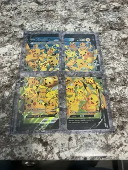 Pikachu V-Union [Set of 4] SWSH: Sword & Shield Promo Cards Holo - Image 1