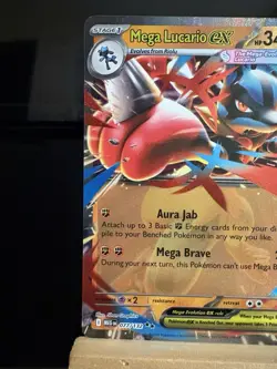 MEGA LUCARIO EX - 77/132 Mega Evolution NM - Double Rare - Pokemon TCG Card - Image 2