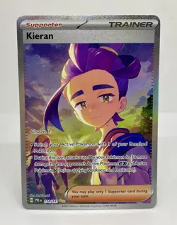 Kieran 174/131 SIR Holo Prismatic Evolutions Pokemon Card NM MINT Pack Fresh - Image 1