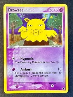 Drowzee 32/112 2004 EX FireRed & LeafGreen Pokemon Card Reverse Holo - Mp - Image 1