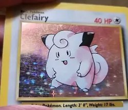 Clefairy 5/102 Pokemon Card TCG Base Set Unlimited Holo-HP - Image 4