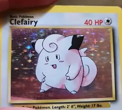 Clefairy 5/102 Pokemon Card TCG Base Set Unlimited Holo-HP - Image 5