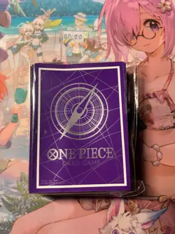 One Piece Card Game Bandai Fest Championship 2025 Silver Purple Sleeves Sealed - Image 1