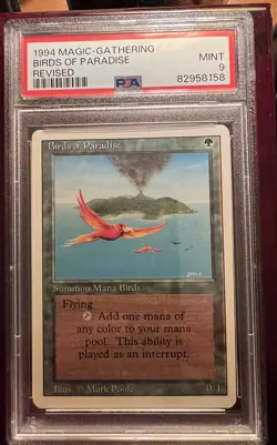 Magic The Gathering MTG BIRDS OF PARADISE Revised PSA 9 Mint - Image 1